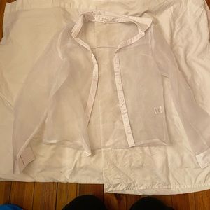 Dolls kill White Sheet Mesh Button Up Blouse
